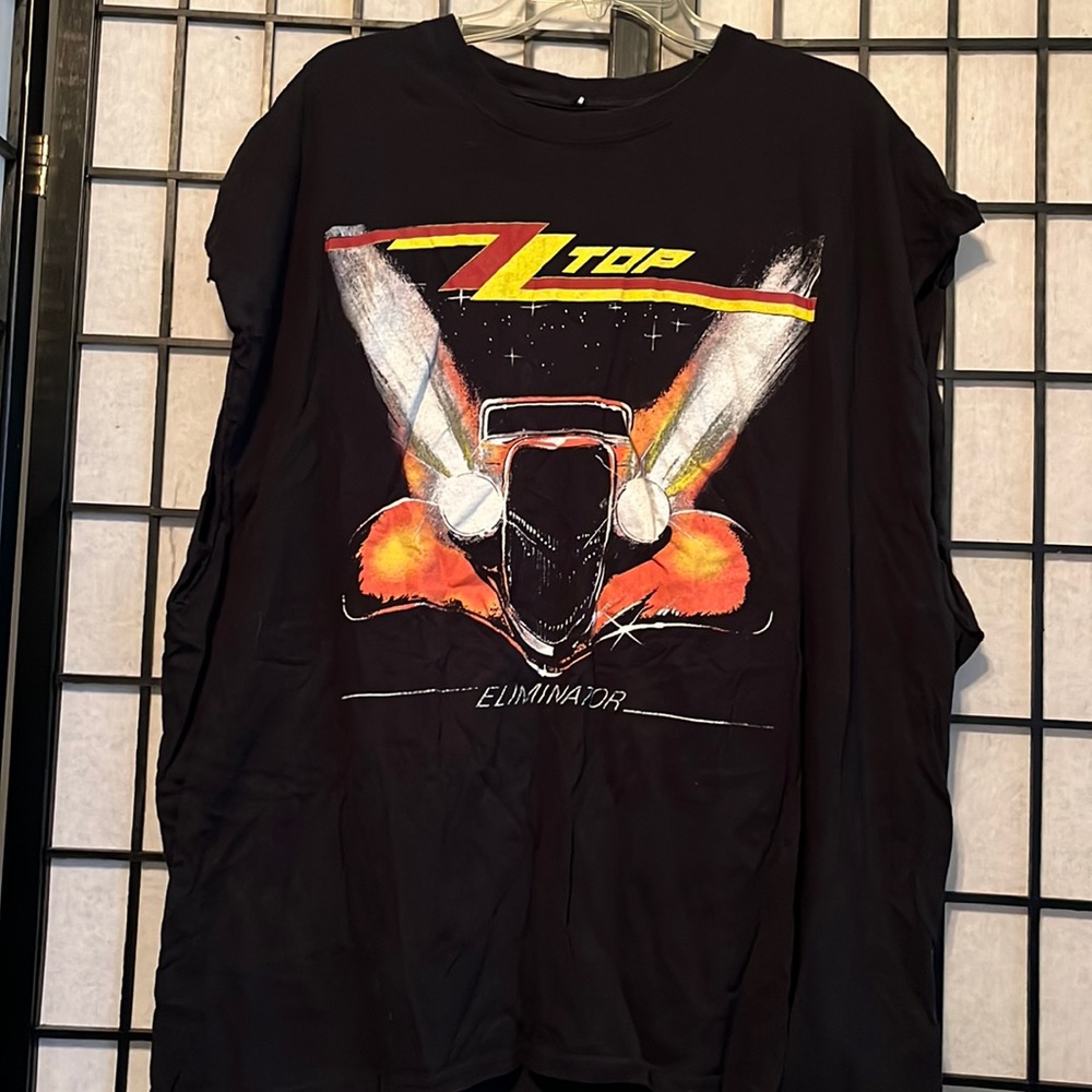 ZZ Top Sleeveless Top- No Size Tag (see pics)